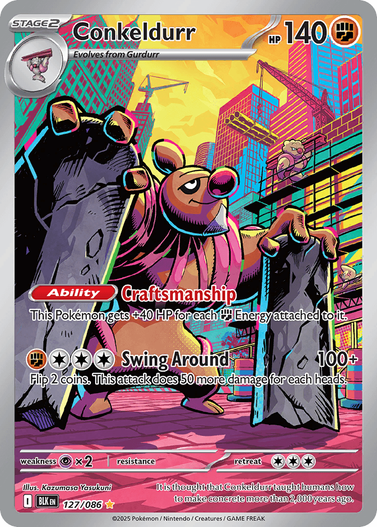 Conkeldurr Pokémon card