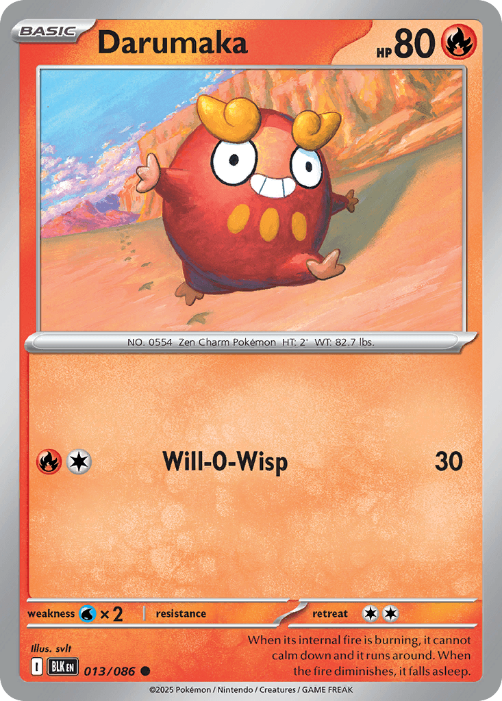 Darumaka Pokémon card