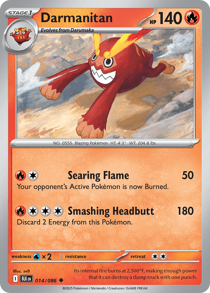 Darmanitan Pokémon card