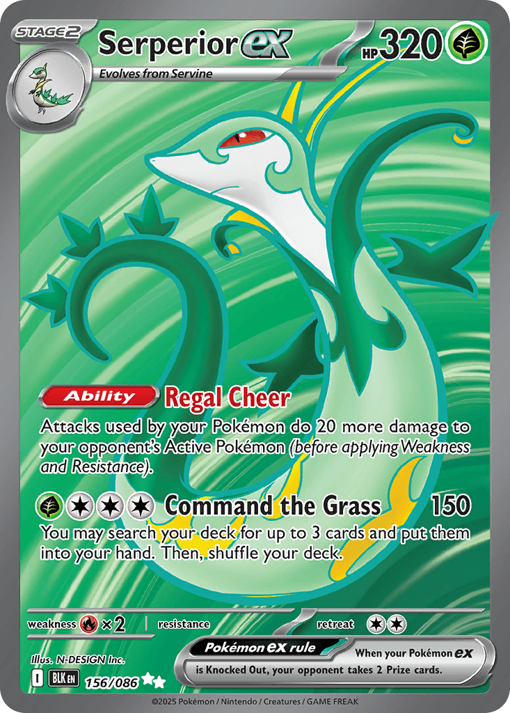 Serperior ex Pokémon card