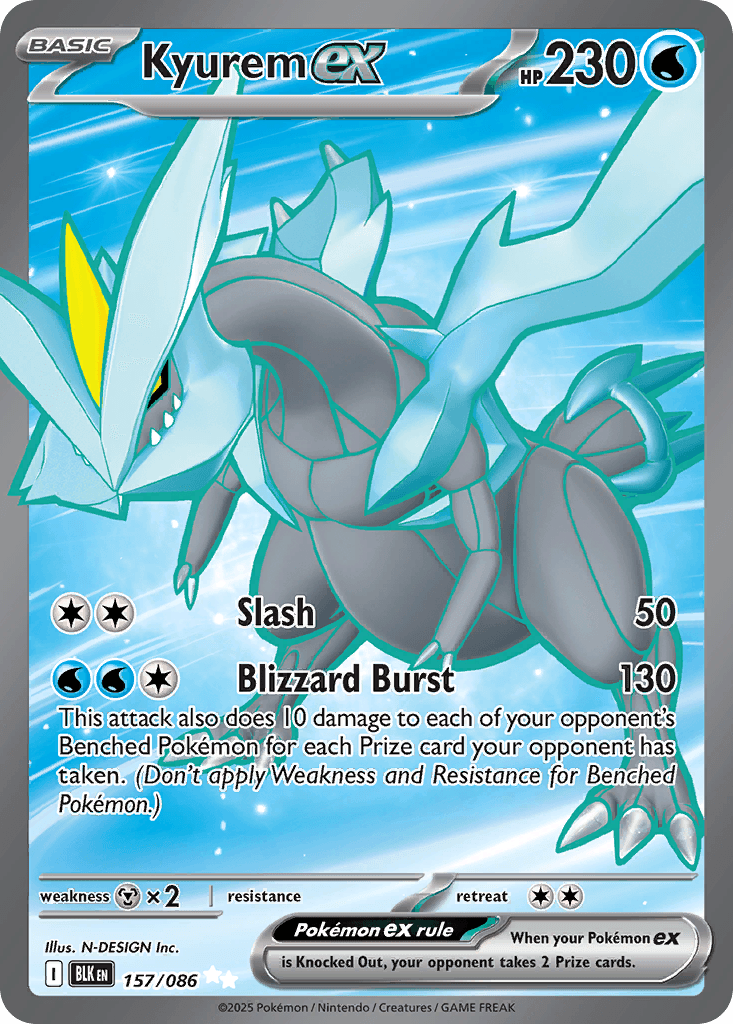 Kyurem ex Pokémon card