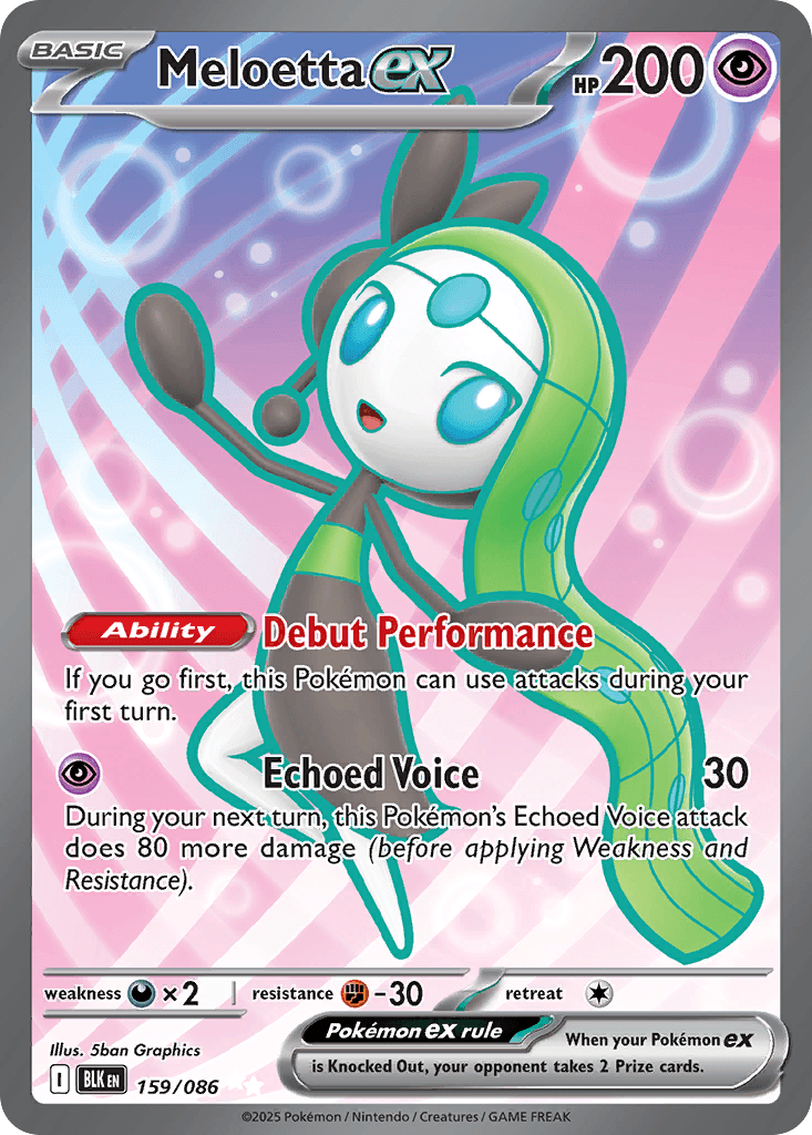 Meloetta ex Pokémon card