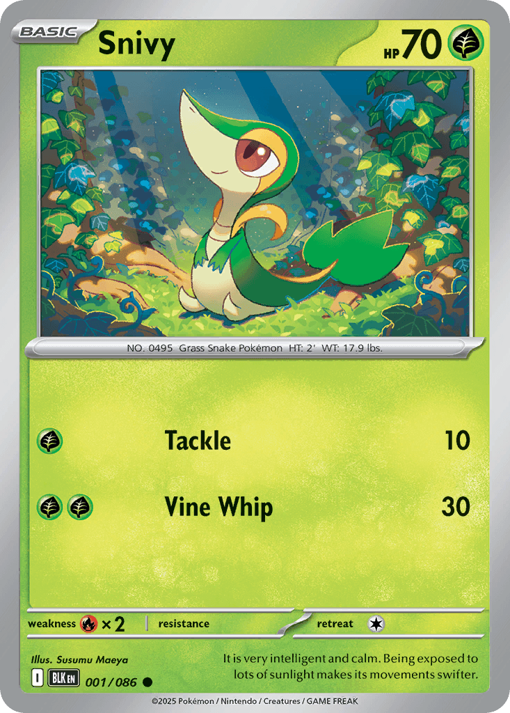Snivy Pokémon card