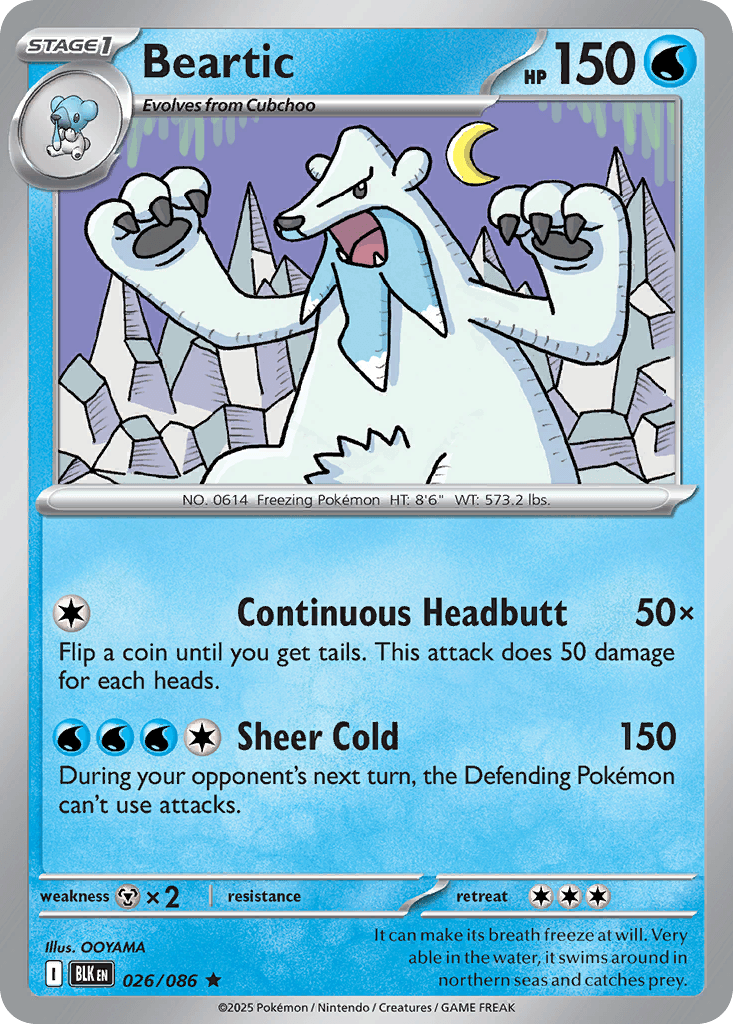 Beartic Pokémon card