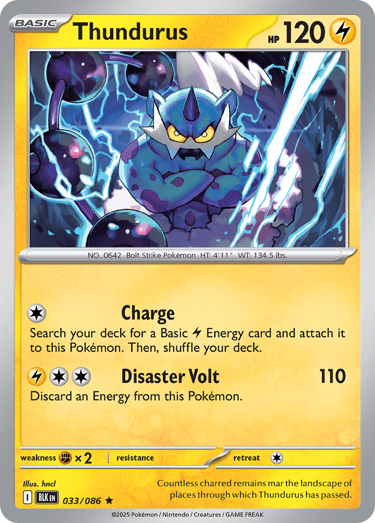 Thundurus Pokémon card