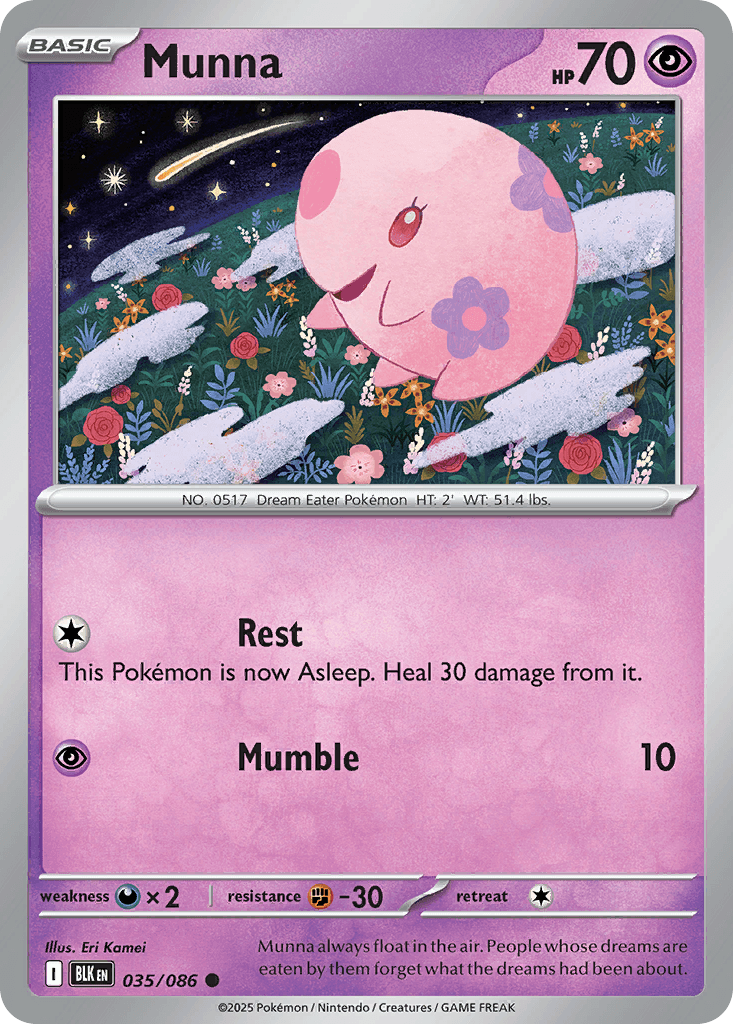 Munna Pokémon card