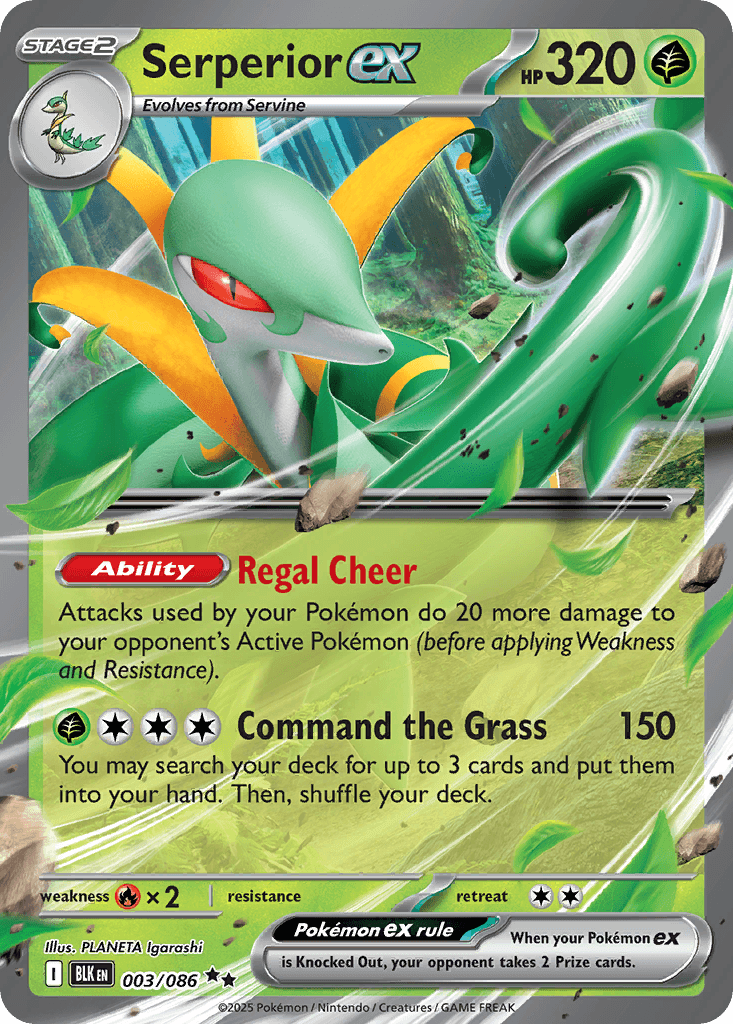 Serperior ex Pokémon card