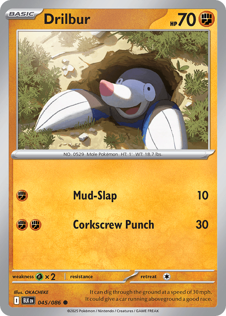 Drilbur Pokémon card