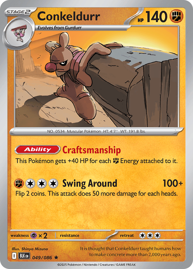 Conkeldurr Pokémon card