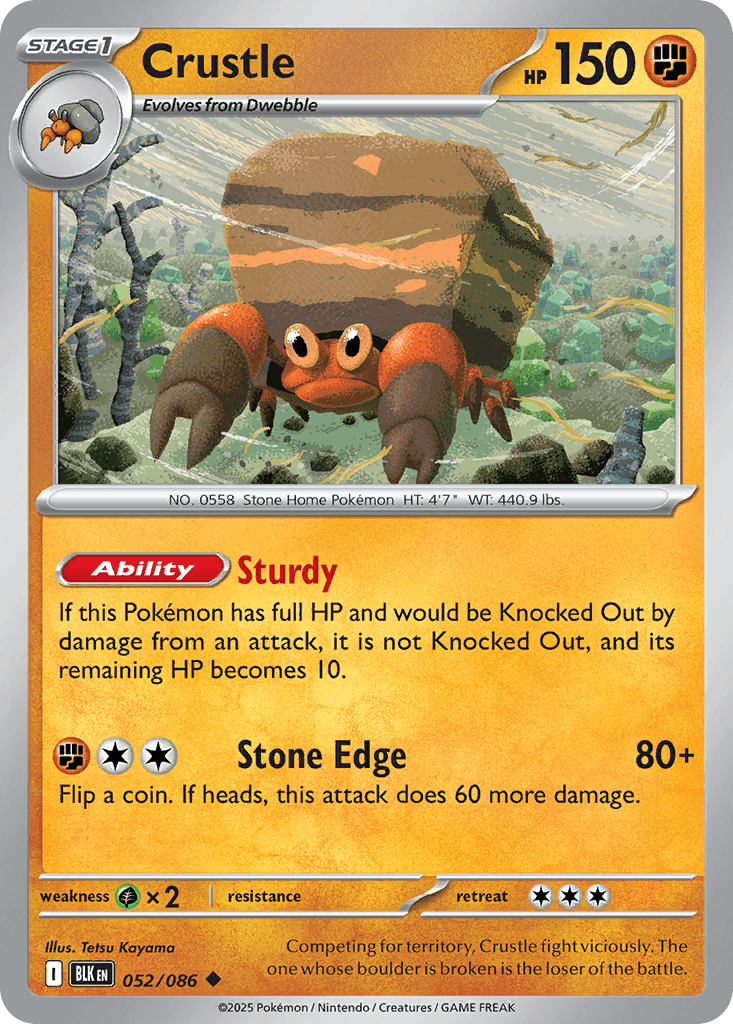 Crustle Pokémon card