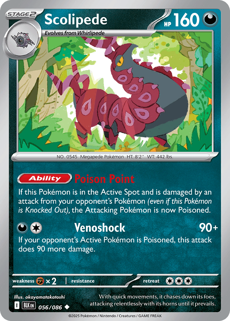Scolipede Pokémon card