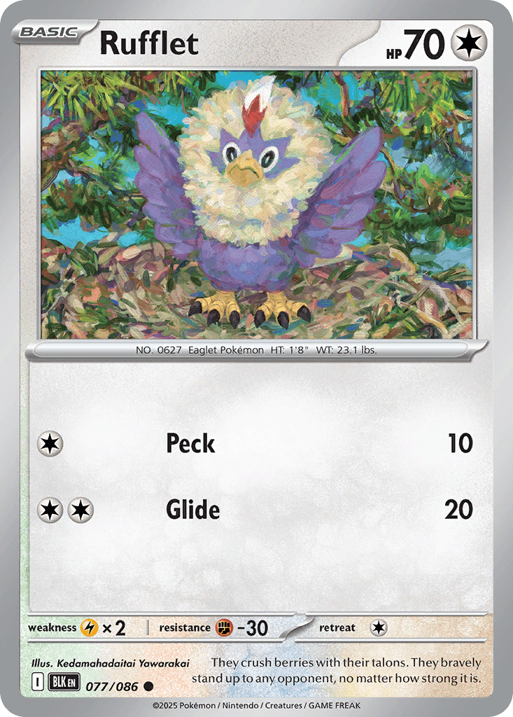Rufflet Pokémon card