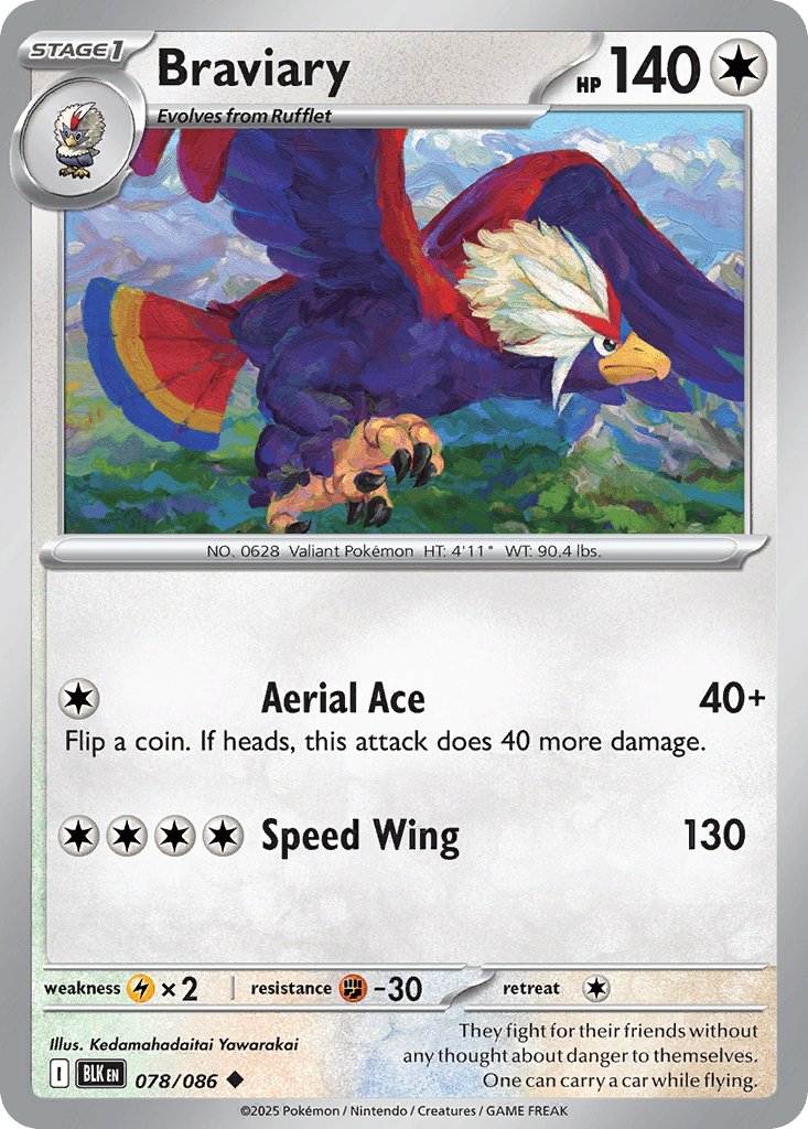 Braviary Pokémon card