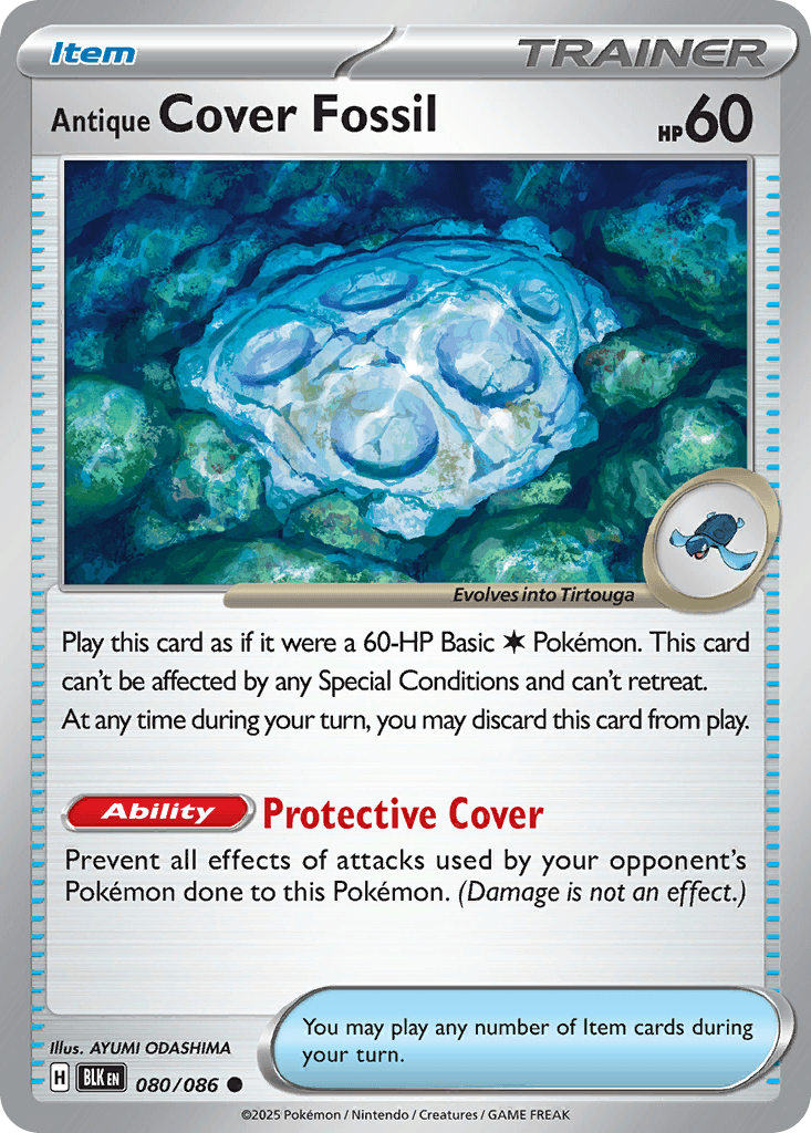 Antique Cover Fossil Pokémon card