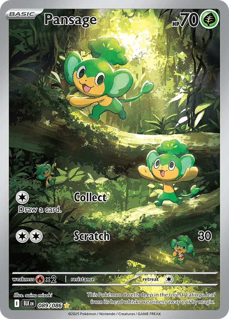Pansage Pokémon card