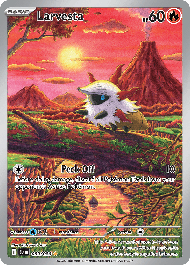 Larvesta Pokémon card